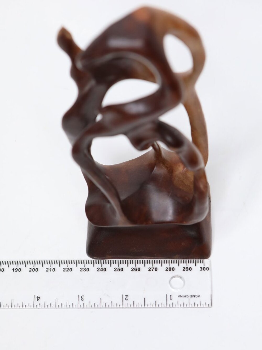 Vintage Mid-Century Modern Abstract Wood Sculpture - Biomorphic Carving - Picture 7 of 14